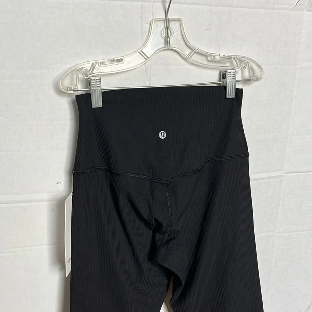 Lululemon Leggings Align Ribbed HR Pant 25” Black Size 6 BLK NEW - Picture 5 of 5
